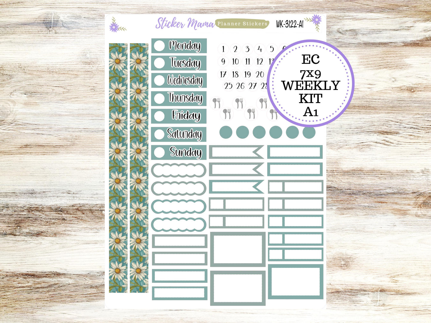 ERIN CONDREN WK-3122 || Vintage Bloom || Weekly Planner Kit || Erin Condren || Hourly Planner Kit || Vertical Planner Kit