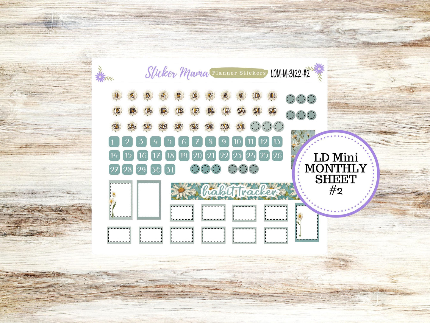 LAUREL DENISE MINI Planner Kit #3122  || Laurel Denise Kit || Laurel Denise Stickers || Laurel Denise Horizontal Vertical || Vintage Bloom