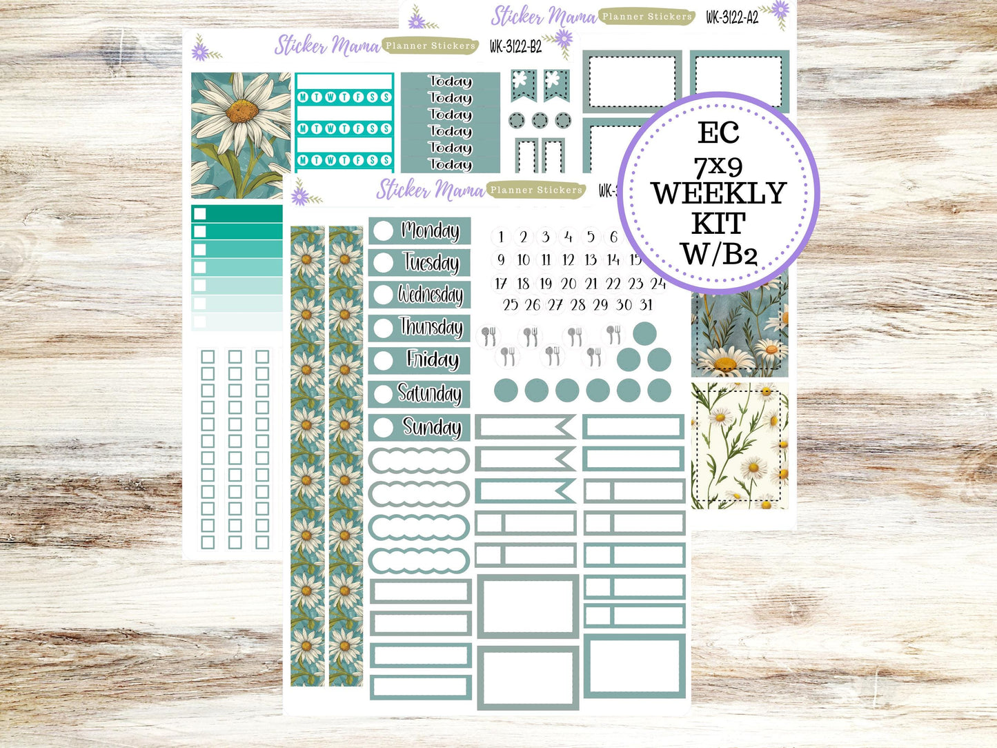 ERIN CONDREN WK-3122 || Vintage Bloom || Weekly Planner Kit || Erin Condren || Hourly Planner Kit || Vertical Planner Kit