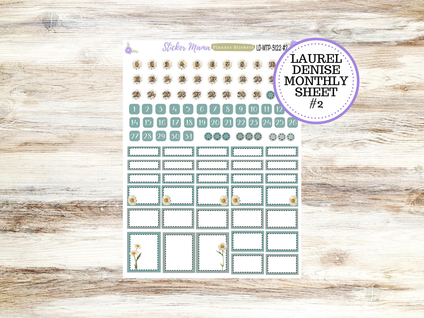 LAUREL DENISE TEACHER Planner Kit #3122 || Vintage Bloom ||Laurel Denise Kit || Laurel Denise Stickers || Laurel Denise Horizontal Vertical