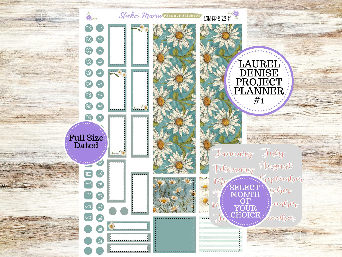 LAUREL DENISE PROJECT Planner Kit #3122 || Vintage Bloom || Laurel Denise Kit || Laurel Denise Stickers ||  || Any Month ld