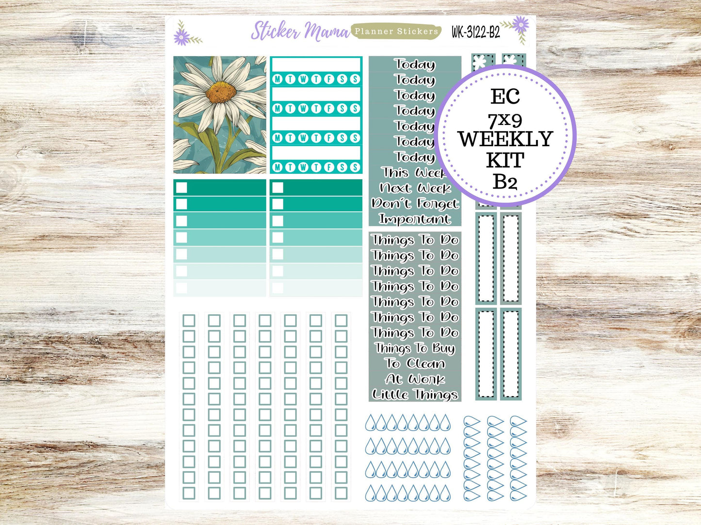 ERIN CONDREN WK-3122 || Vintage Bloom || Weekly Planner Kit || Erin Condren || Hourly Planner Kit || Vertical Planner Kit