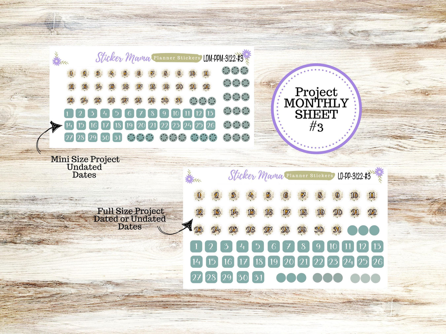 LAUREL DENISE PROJECT Planner Kit #3122 || Vintage Bloom || Laurel Denise Kit || Laurel Denise Stickers ||  || Any Month ld