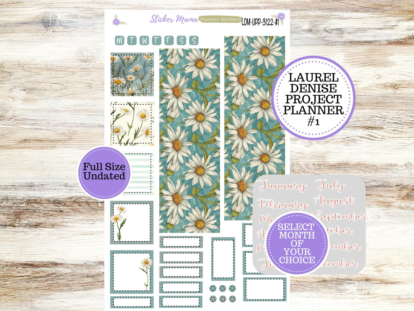 LAUREL DENISE PROJECT Planner Kit #3122 || Vintage Bloom || Laurel Denise Kit || Laurel Denise Stickers ||  || Any Month ld