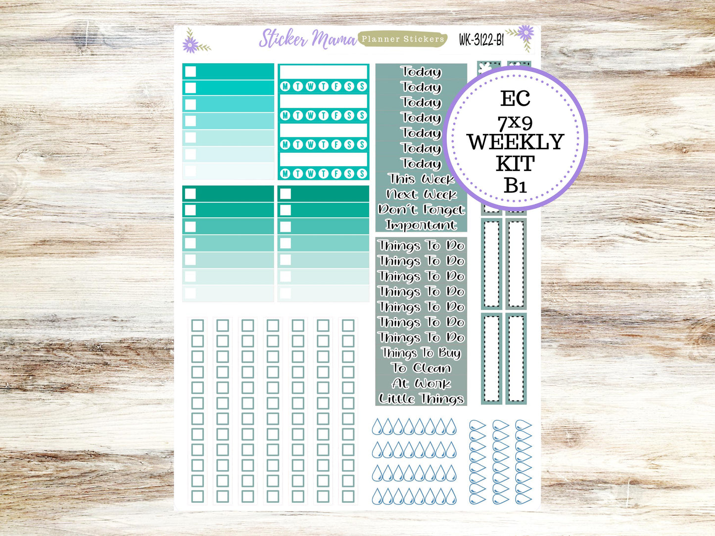 ERIN CONDREN WK-3122 || Vintage Bloom || Weekly Planner Kit || Erin Condren || Hourly Planner Kit || Vertical Planner Kit