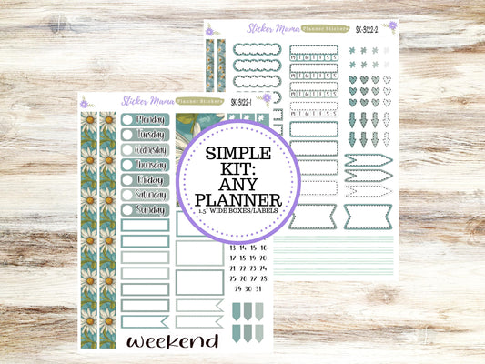 SIMPLE KIT  || #3122 || Vintage Bloom || Any Kind Planner || Planner Stickers || Planner Stickers