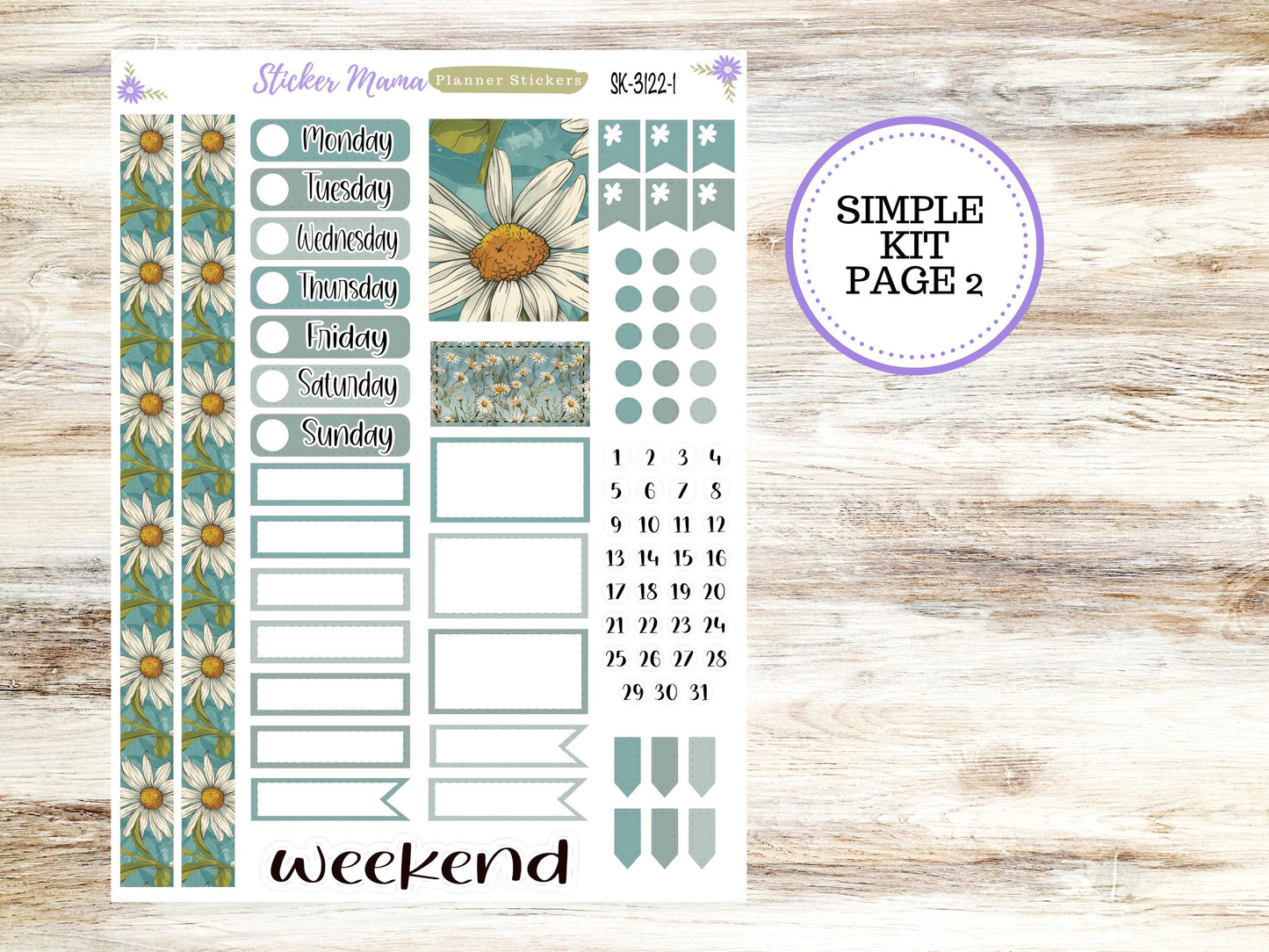 SIMPLE KIT  || #3122 || Vintage Bloom || Any Kind Planner || Planner Stickers || Planner Stickers