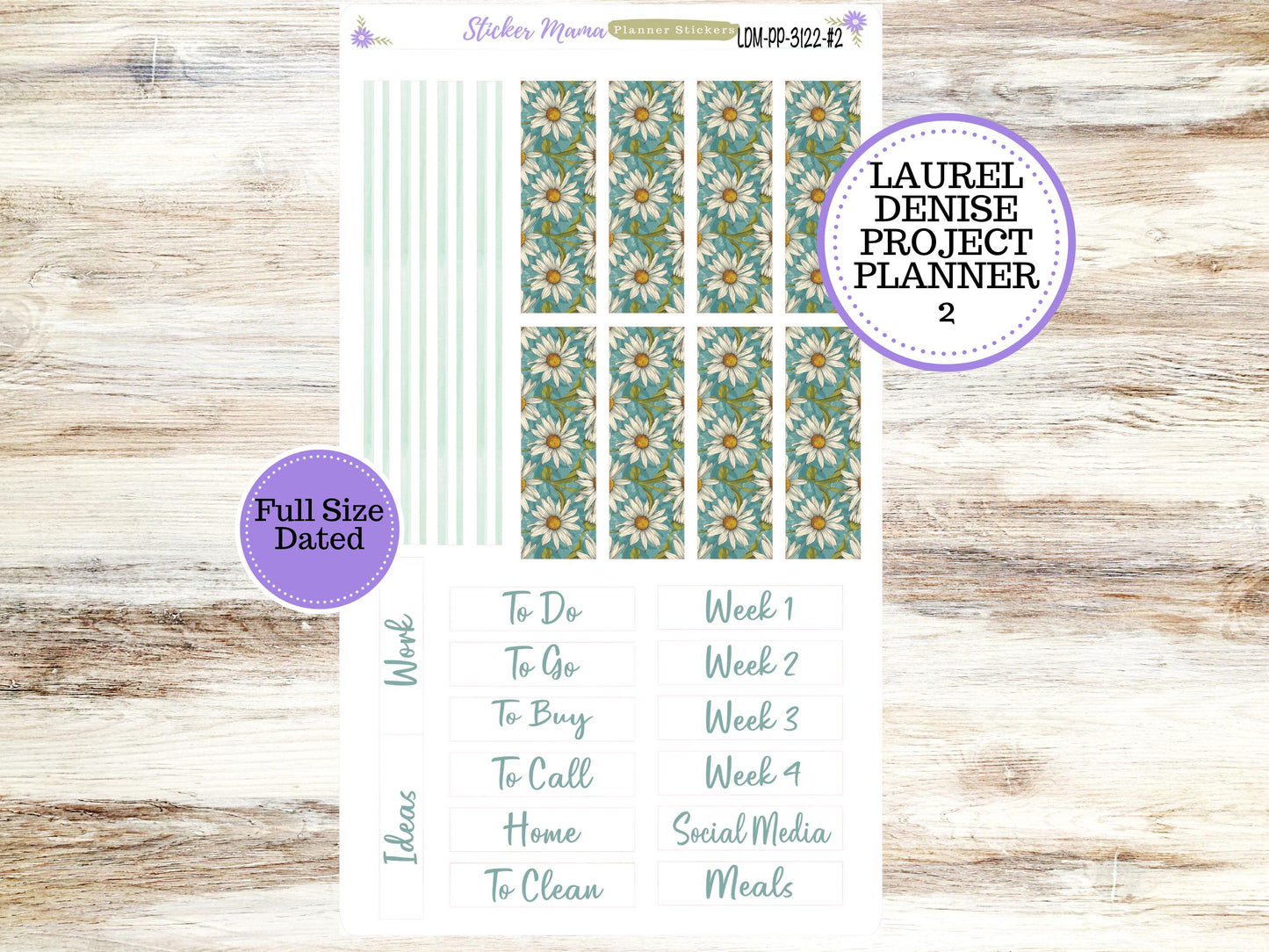 LAUREL DENISE PROJECT Planner Kit #3122 || Vintage Bloom || Laurel Denise Kit || Laurel Denise Stickers ||  || Any Month ld