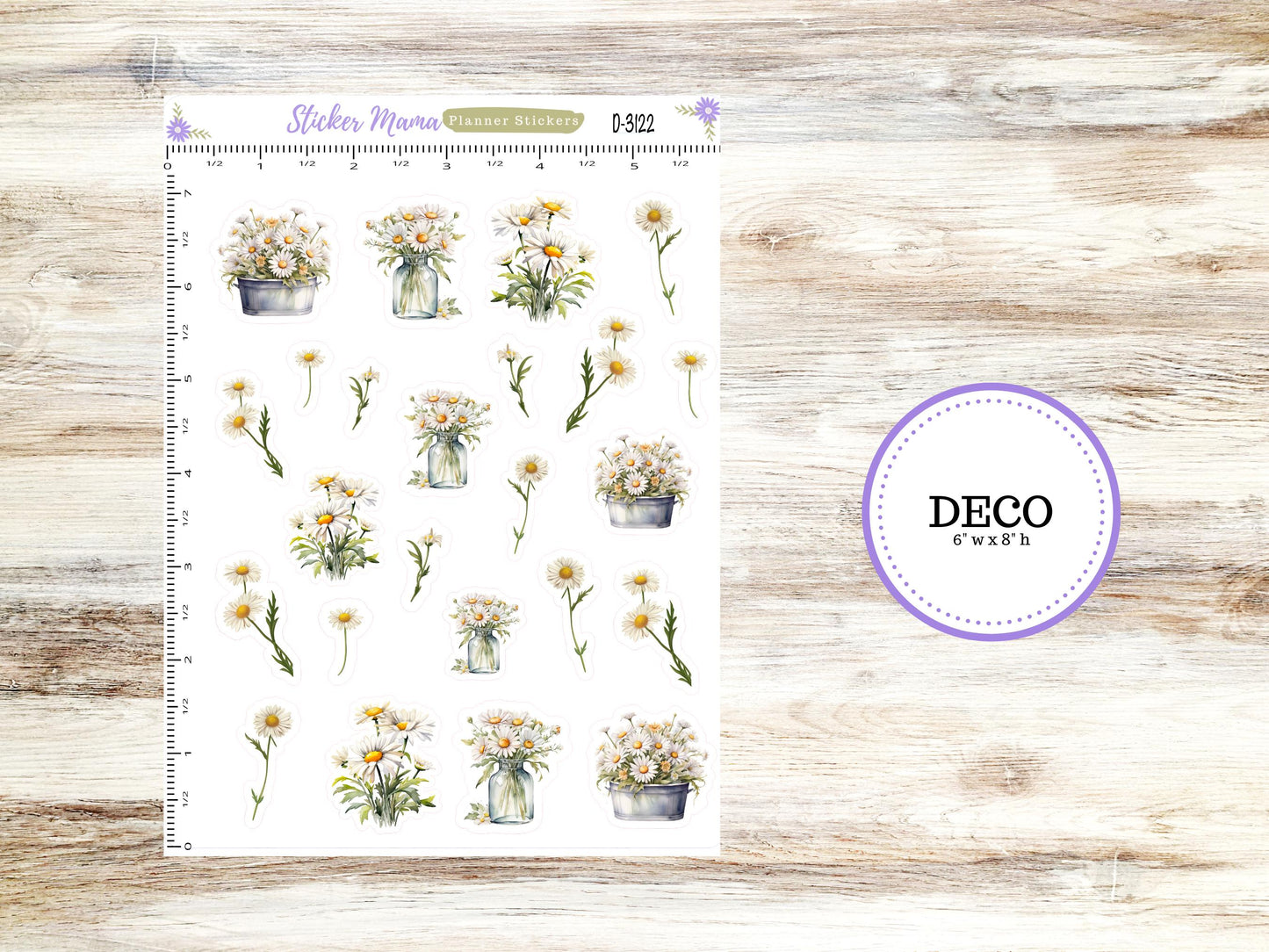 DECO-3122 || Vintage Bloom Deco || PLANNER STICKERS || Deco Stickers ||  Deco