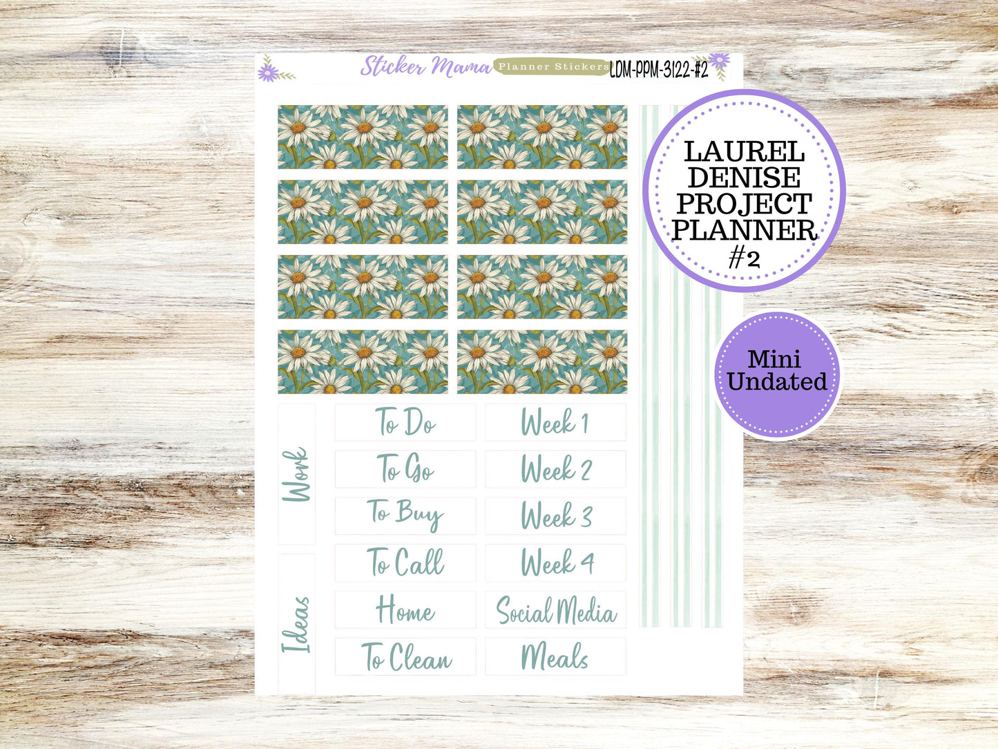 LAUREL DENISE PROJECT Planner Kit #3122 || Vintage Bloom || Laurel Denise Kit || Laurel Denise Stickers ||  || Any Month ld