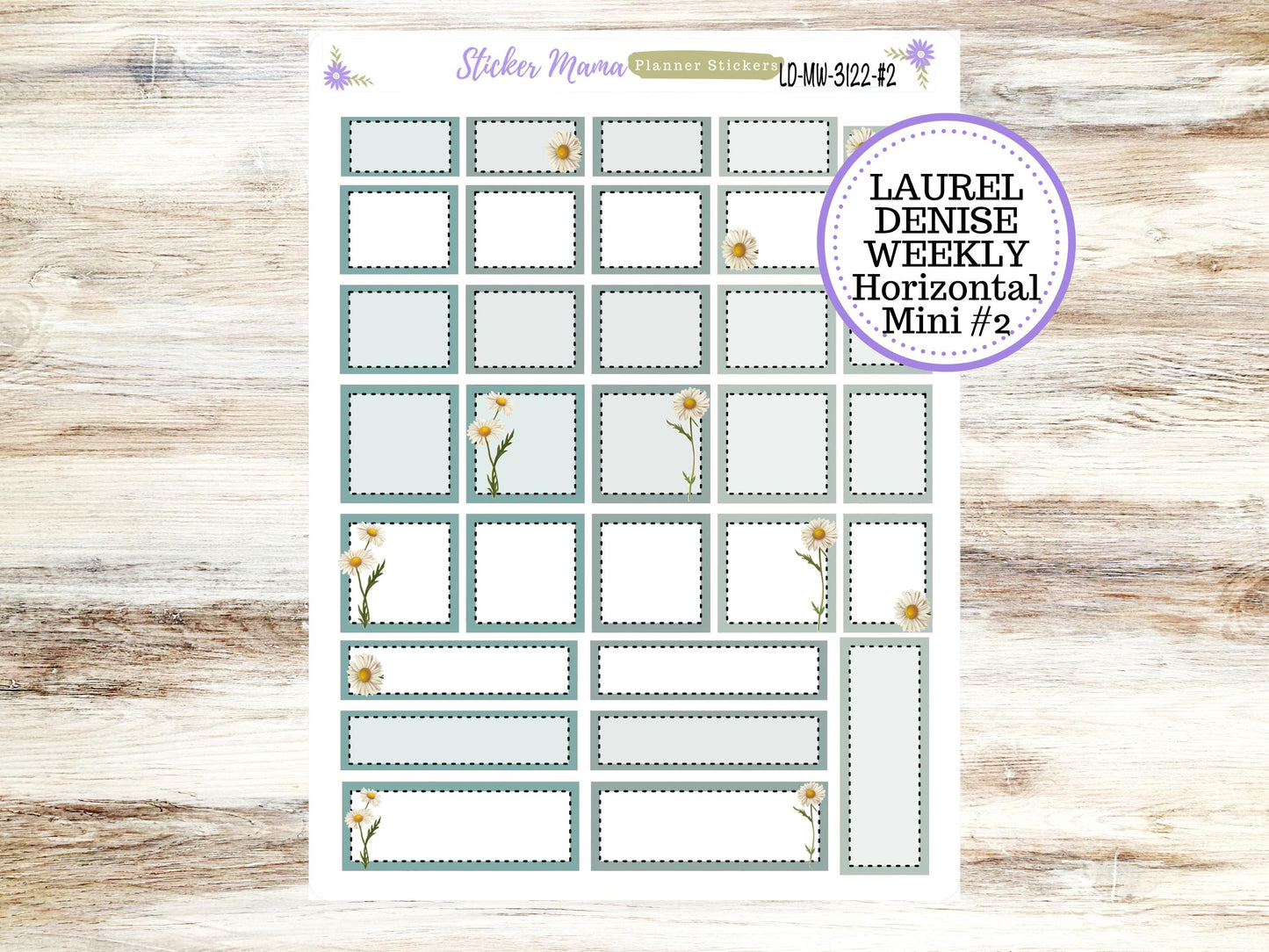 LAUREL DENISE MINI Planner Kit #3122  || Laurel Denise Kit || Laurel Denise Stickers || Laurel Denise Horizontal Vertical || Vintage Bloom