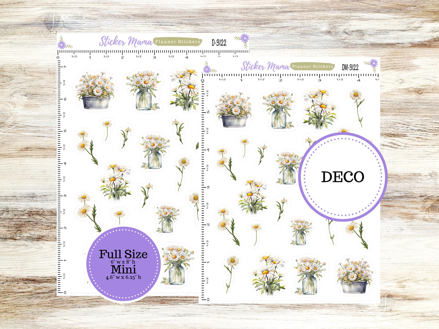 DECO-3122 || Vintage Bloom Deco || PLANNER STICKERS || Deco Stickers ||  Deco