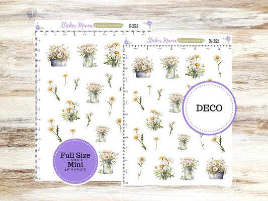 DECO-3122 || Vintage Bloom Deco || PLANNER STICKERS || Deco Stickers ||  Deco