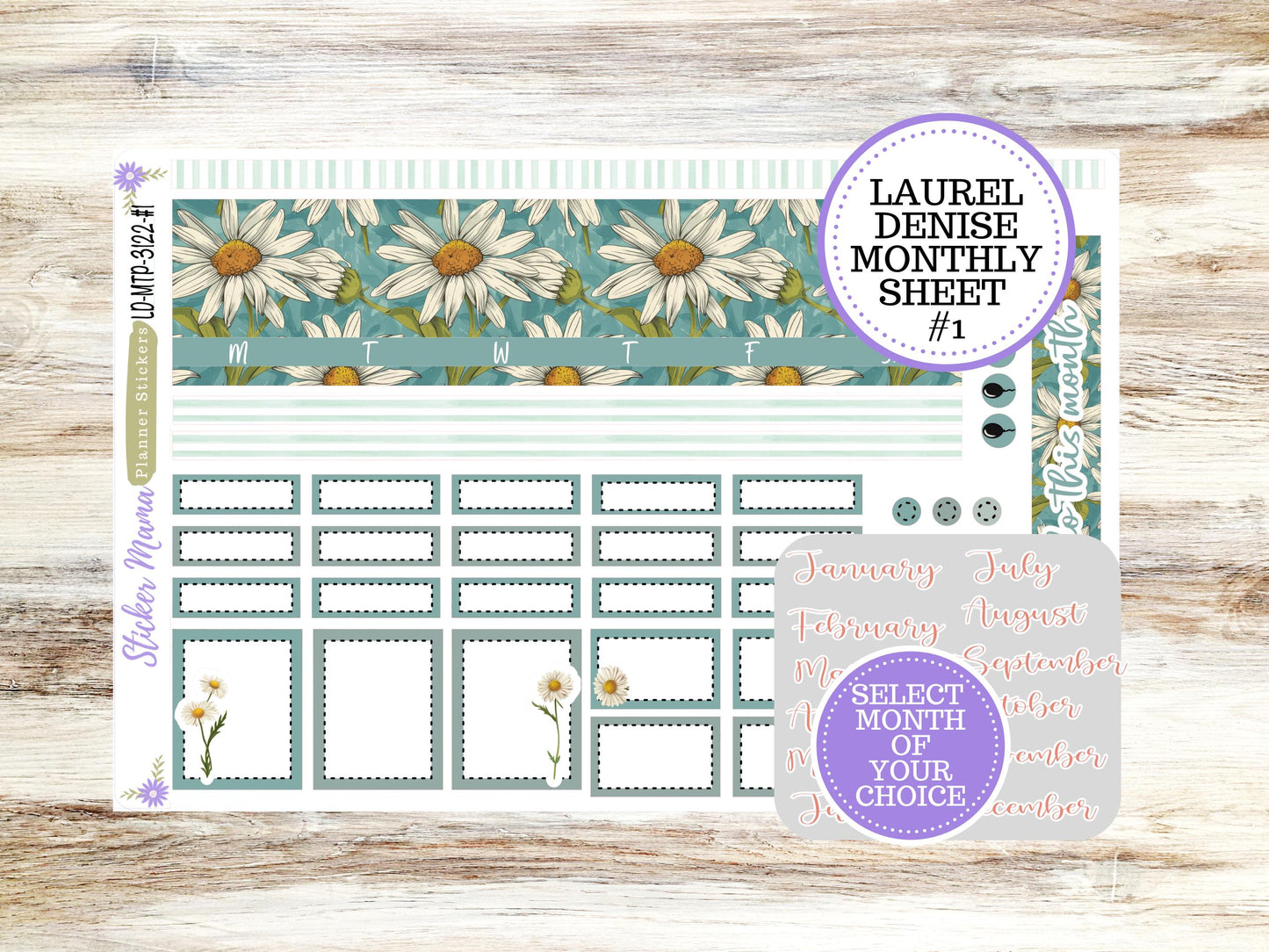 LAUREL DENISE TEACHER Planner Kit #3122 || Vintage Bloom ||Laurel Denise Kit || Laurel Denise Stickers || Laurel Denise Horizontal Vertical