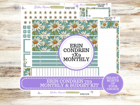 ERIN CONDREN Monthly Kit-3122  || 7X9 ||  Vintage Bloom Monthly  - 7x9 EC Any Monthly Kit - Monthly Planner Kits -  Monthly Budget