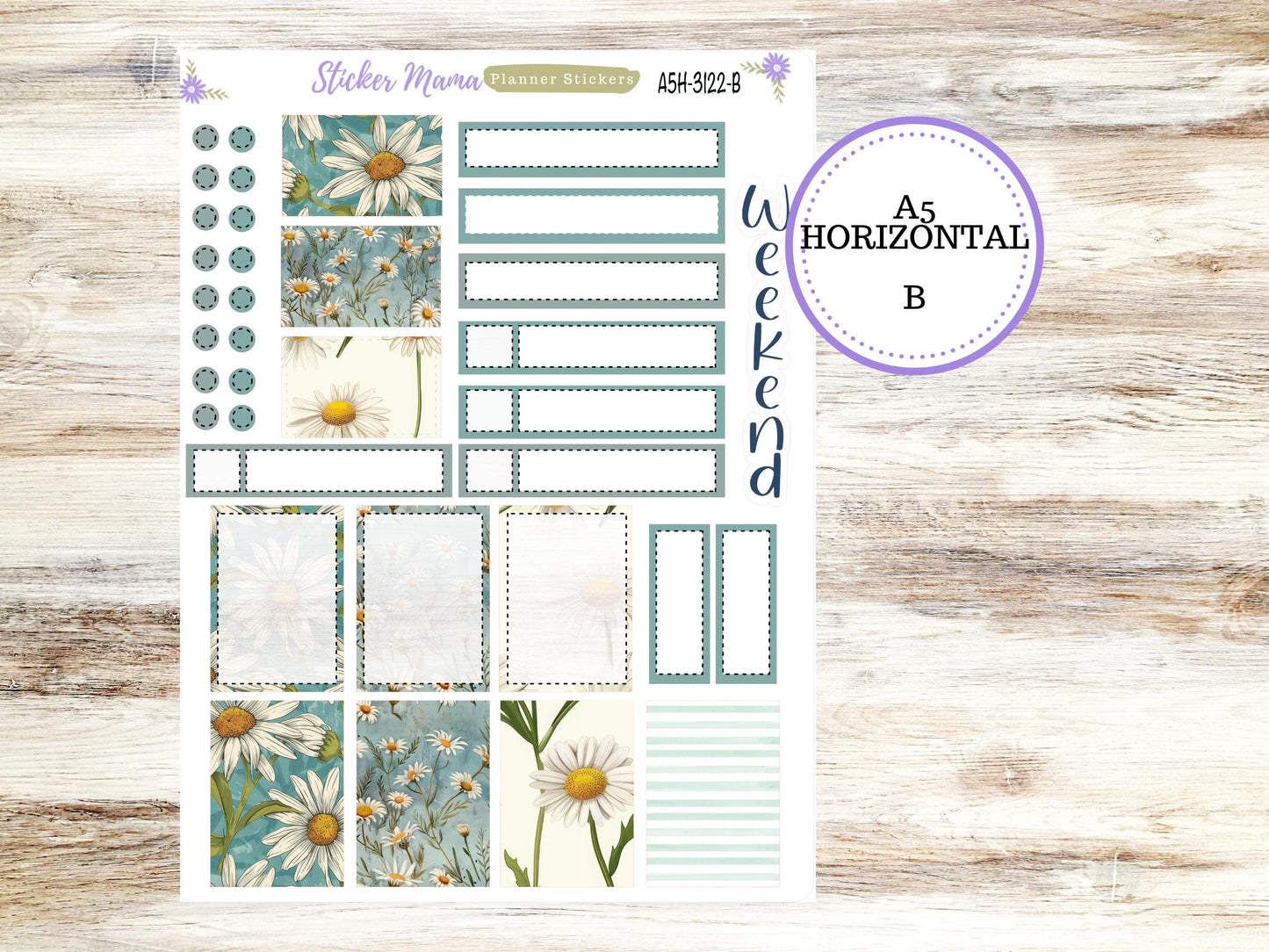 ERIN CONDREN A5 Horizontal || #3122 ||  Vintage Bloom Kit || A5 Weekly Kit || Planner Stickers || Erin Condren A5 Horizontal Weekly Kit