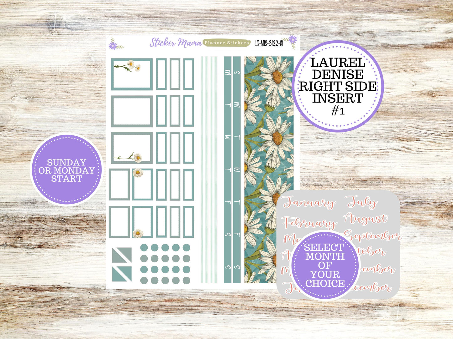 LAUREL DENISE INSERT Pages || Planner Kit #3122 || Vintage Bloom || Laurel Denise Kit || Laurel Denise Stickers ||  ld