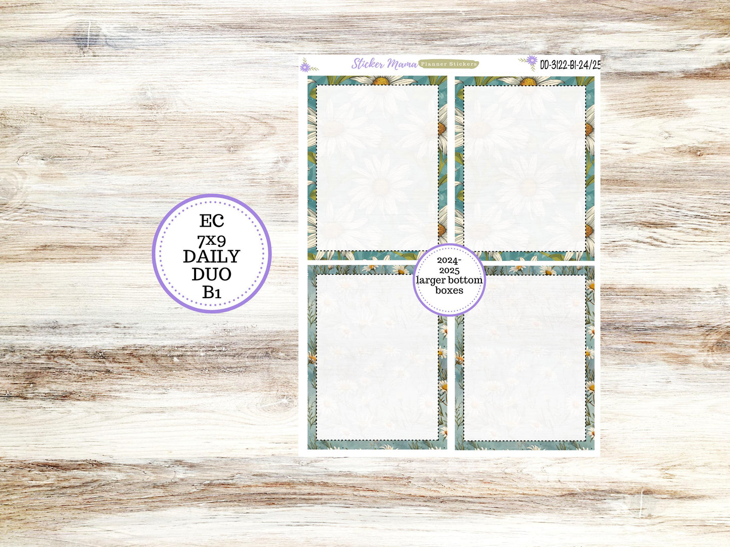 ERIN CONDREN Daily Duo 7x9-Kit #3122 || Vintage Bloom || Erin Condren Planner Stickers - Daily Duo 7x9 Planner - Daily Duo Stickers