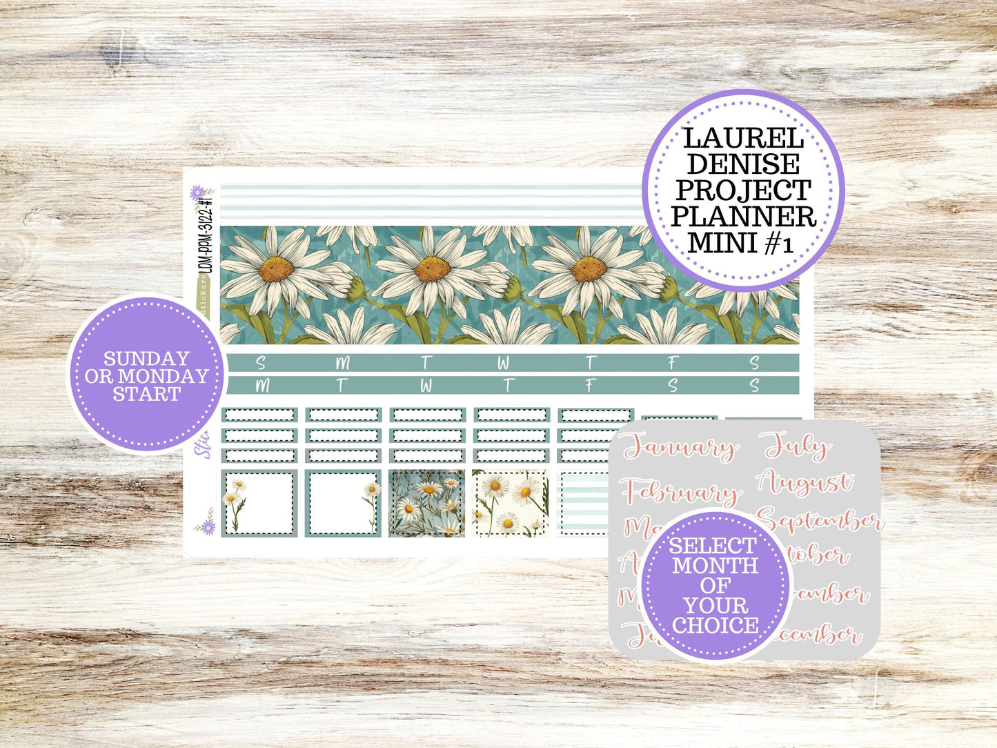 LAUREL DENISE PROJECT Planner Kit #3122 || Vintage Bloom || Laurel Denise Kit || Laurel Denise Stickers ||  || Any Month ld