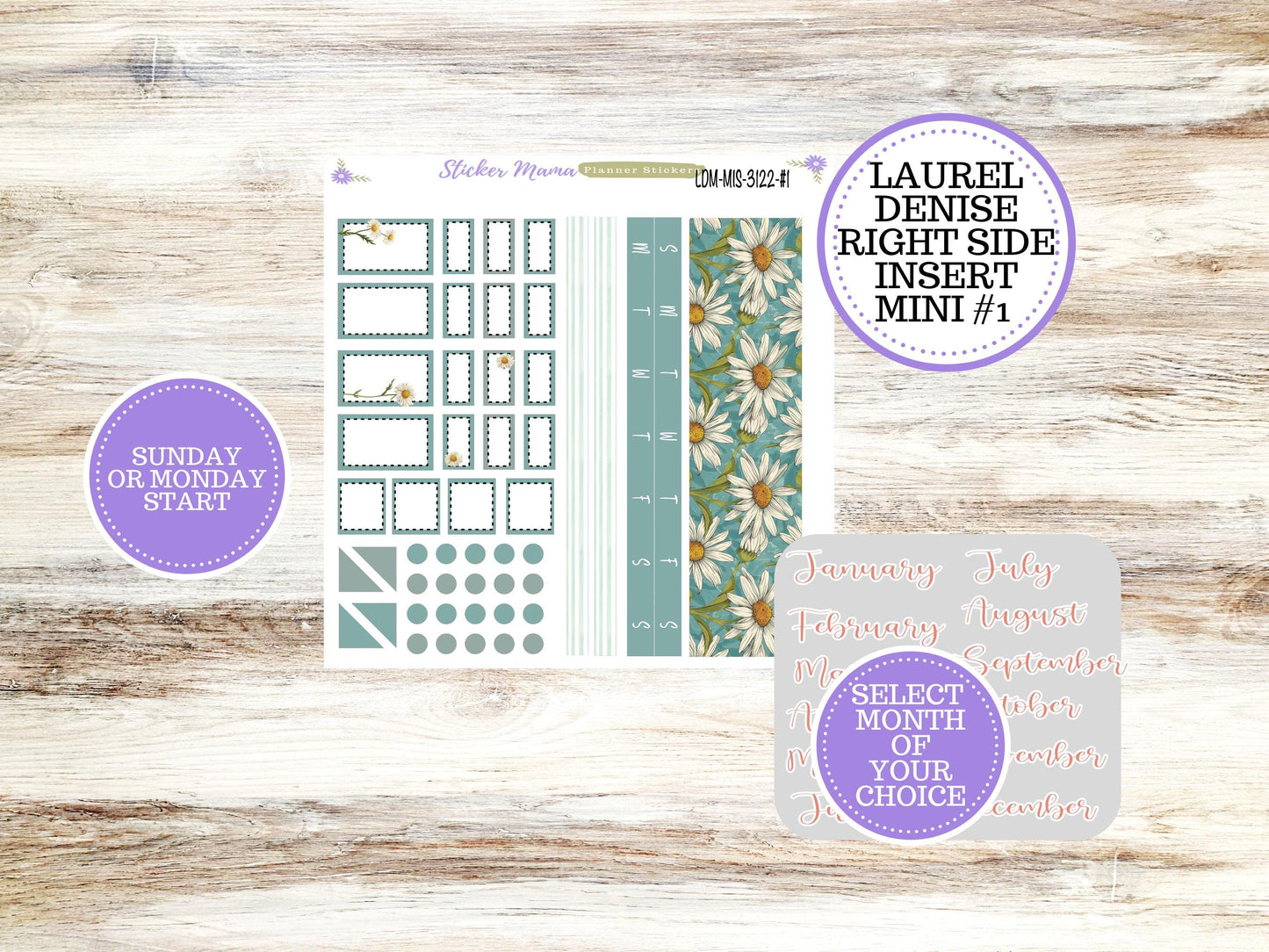 LAUREL DENISE INSERT Pages || Planner Kit #3122 || Vintage Bloom || Laurel Denise Kit || Laurel Denise Stickers ||  ld