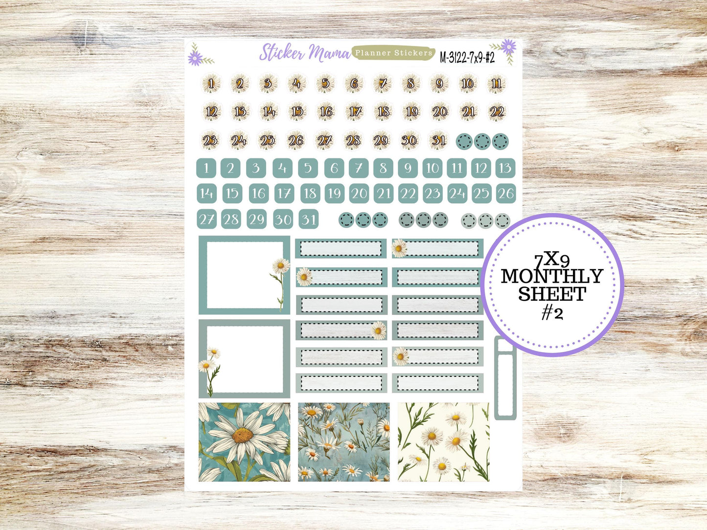 ERIN CONDREN Monthly Kit-3122  || 7X9 ||  Vintage Bloom Monthly  - 7x9 EC Any Monthly Kit - Monthly Planner Kits -  Monthly Budget