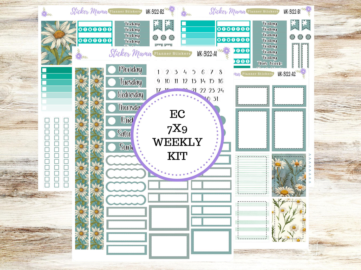 ERIN CONDREN WK-3122 || Vintage Bloom || Weekly Planner Kit || Erin Condren || Hourly Planner Kit || Vertical Planner Kit