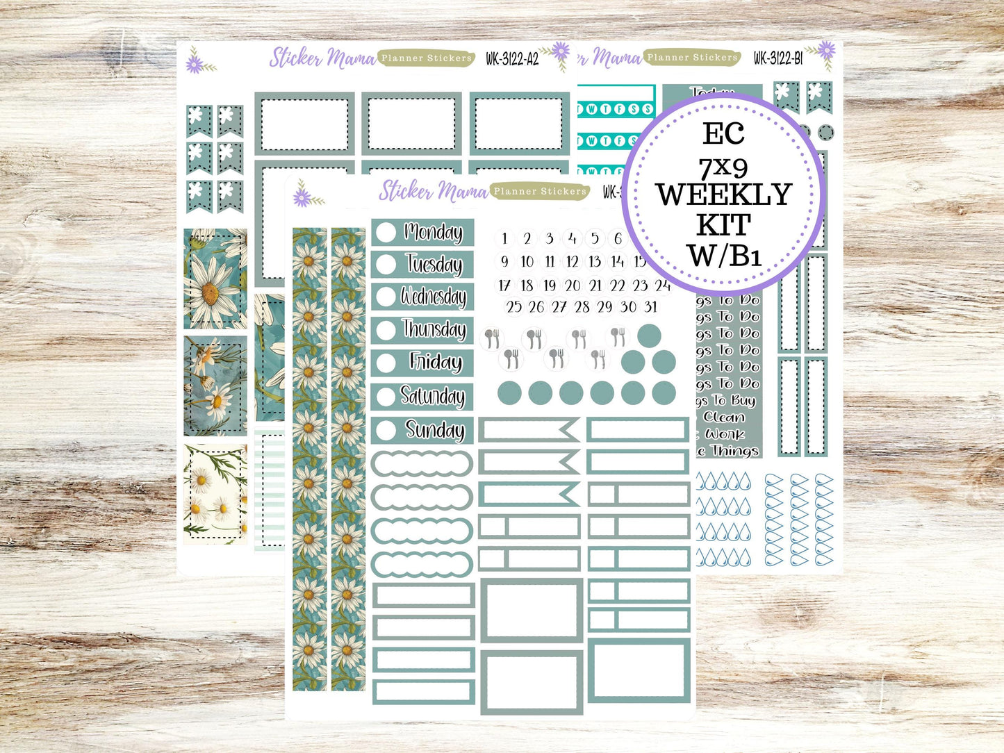 ERIN CONDREN WK-3122 || Vintage Bloom || Weekly Planner Kit || Erin Condren || Hourly Planner Kit || Vertical Planner Kit