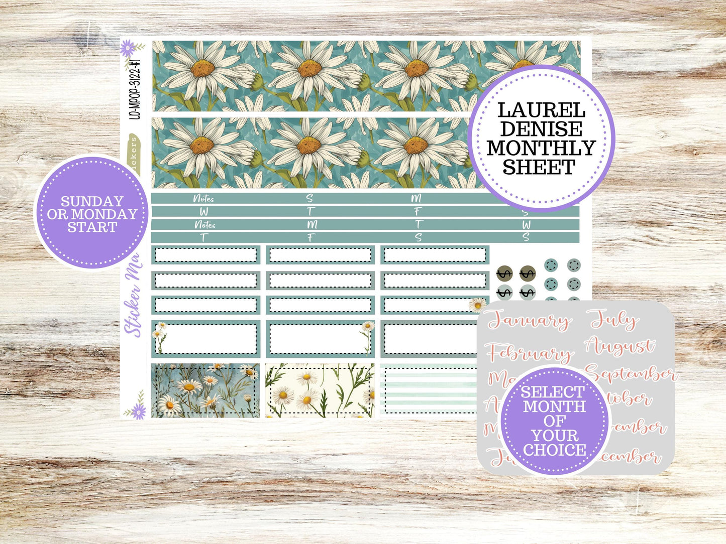 LAUREL DENISE PORTRAIT || Planner Kit #3122 || Vintage Bloom || Laurel Denise Kit || Laurel Denise Stickers ||  ld