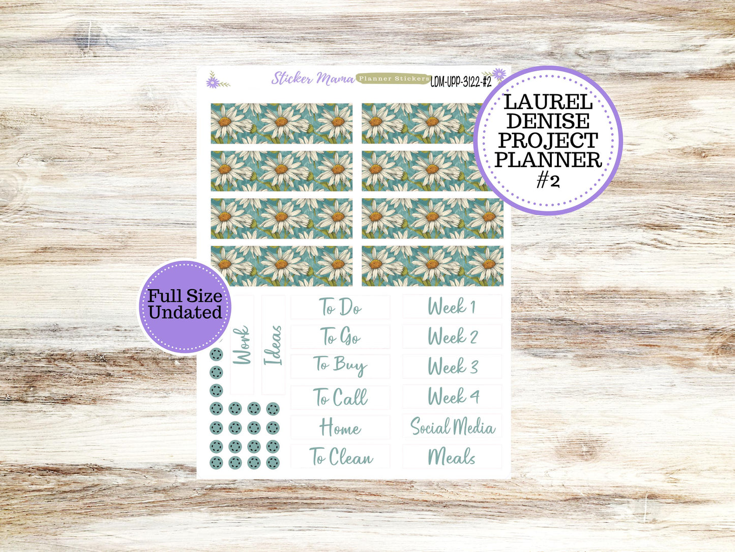 LAUREL DENISE PROJECT Planner Kit #3122 || Vintage Bloom || Laurel Denise Kit || Laurel Denise Stickers ||  || Any Month ld