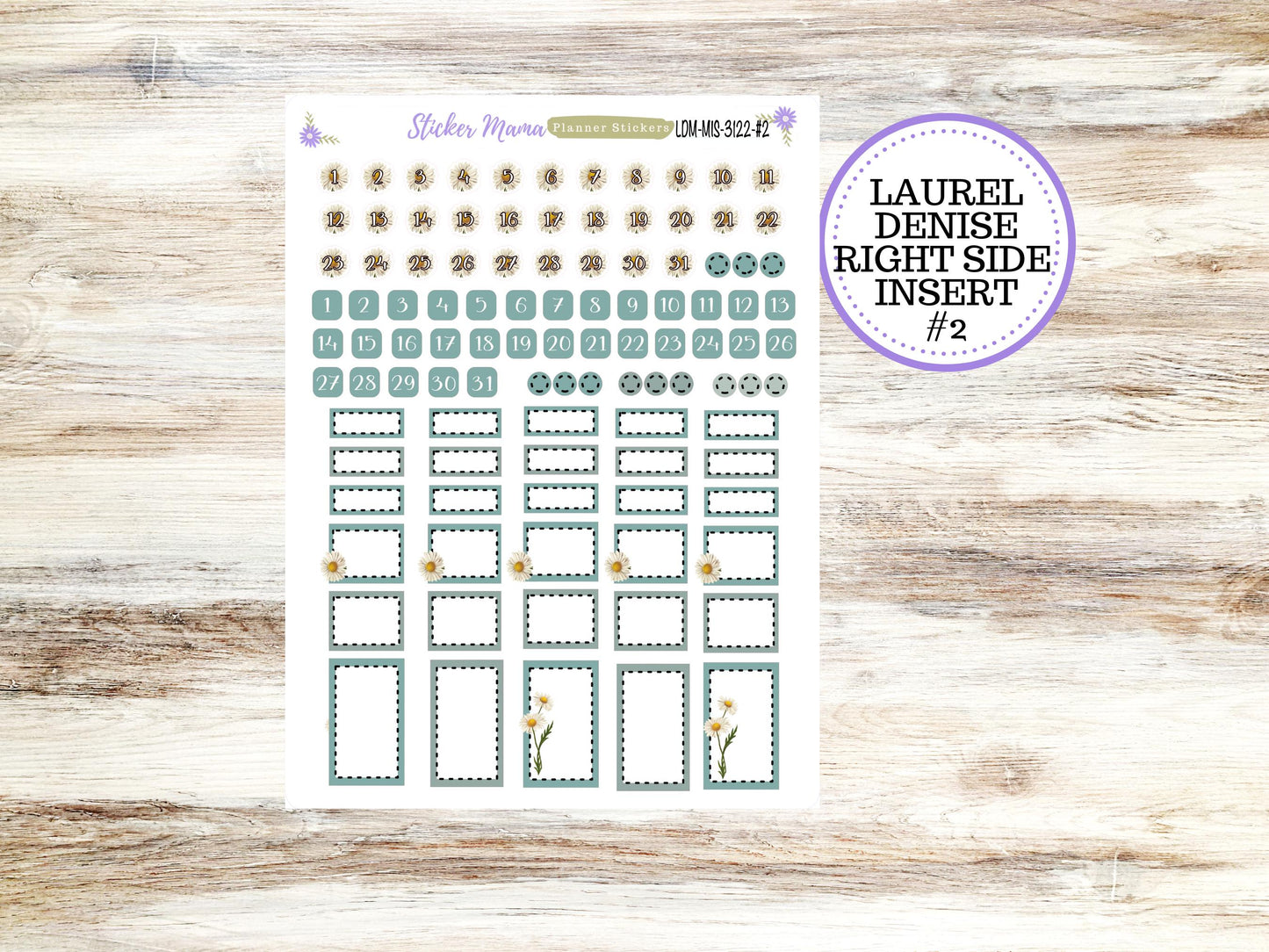 LAUREL DENISE INSERT Pages || Planner Kit #3122 || Vintage Bloom || Laurel Denise Kit || Laurel Denise Stickers ||  ld