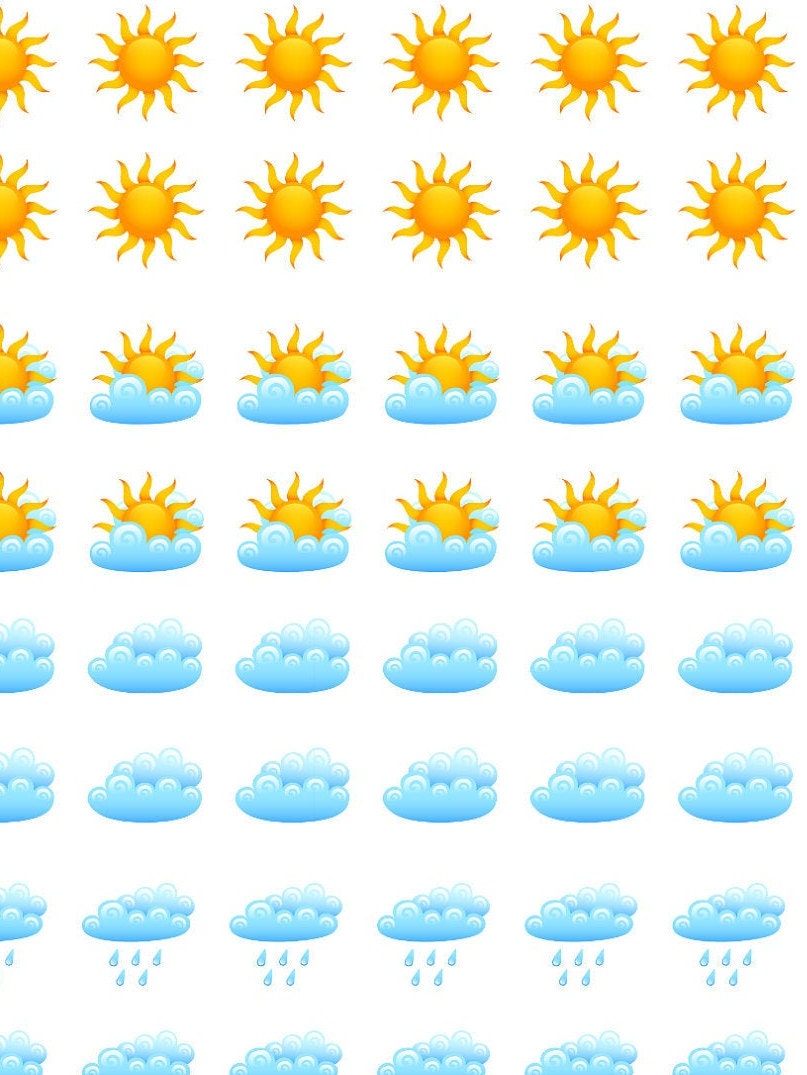 I-1083 - WEATHER STICKERS - Weather Planner Stickers