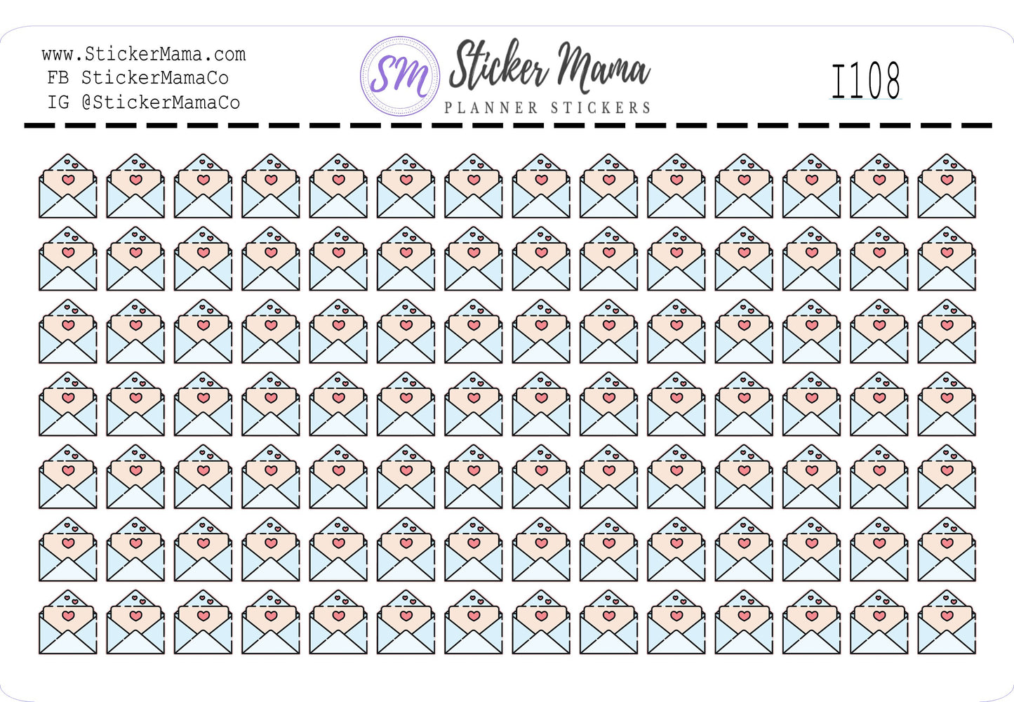 ENVELOPE PLANNER STICKERS  I-108 Envelope Stickers Mail Stickers Planner Mail Envelope Kits E-Mail Stickers Email Envelope Planner Sticker