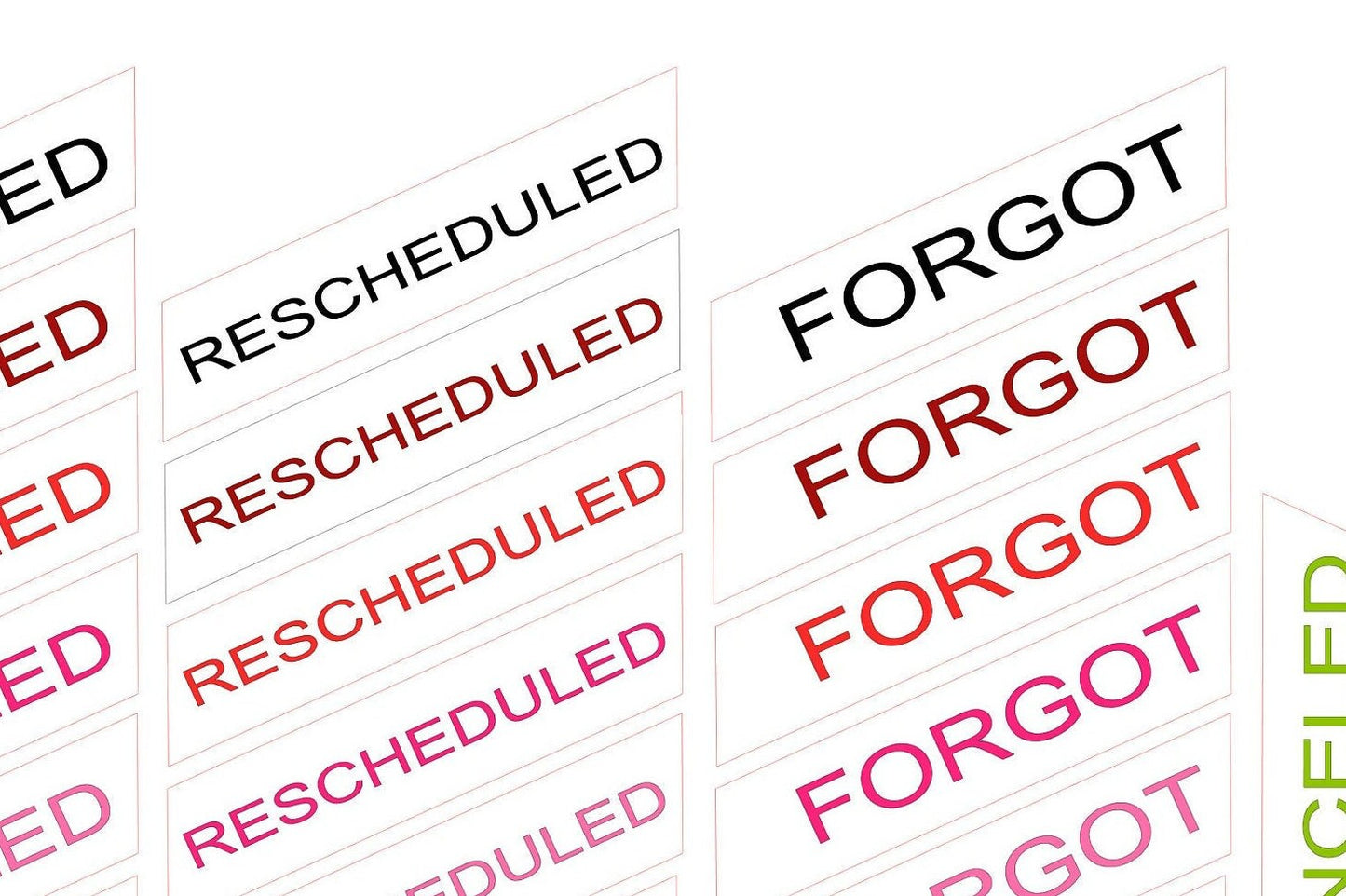 CANCELED STICKERS S1044, planner stickers rescheduled sticker not today stickers decorative stickers Erin Condren cancel stickers