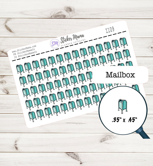 MAILBOX PLANNER STICKERS  I-109 Mail Stickers Post Office Stickers Planner Mailbox Sticker Post Office Mailbox Sticker Kit