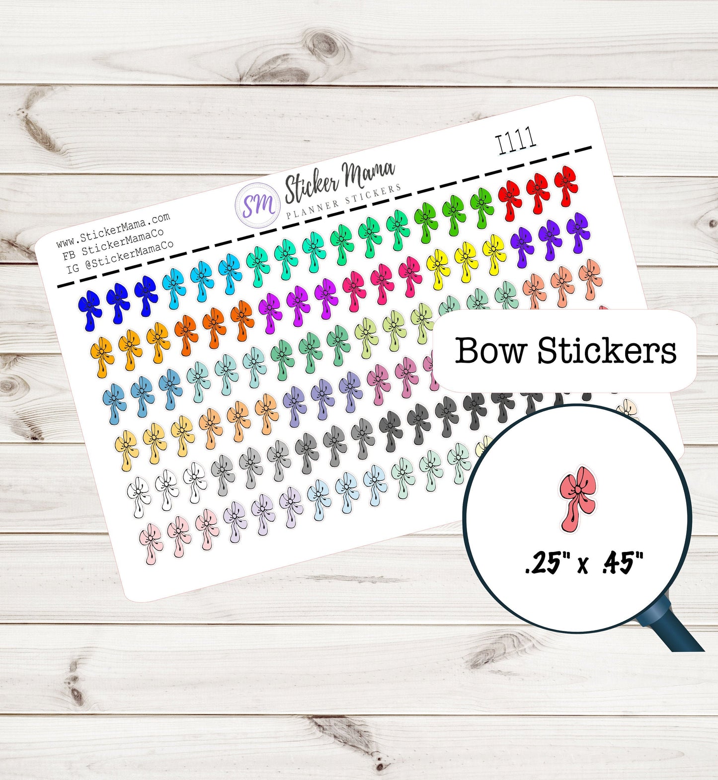 BOW PLANNER STICKERS  I-111 Bow Stickers Rainbow Bow Sticker Planner Ribbon Bow Sticker Ribbon Planner Ribbon Stickers Ribbon Bow Stickers