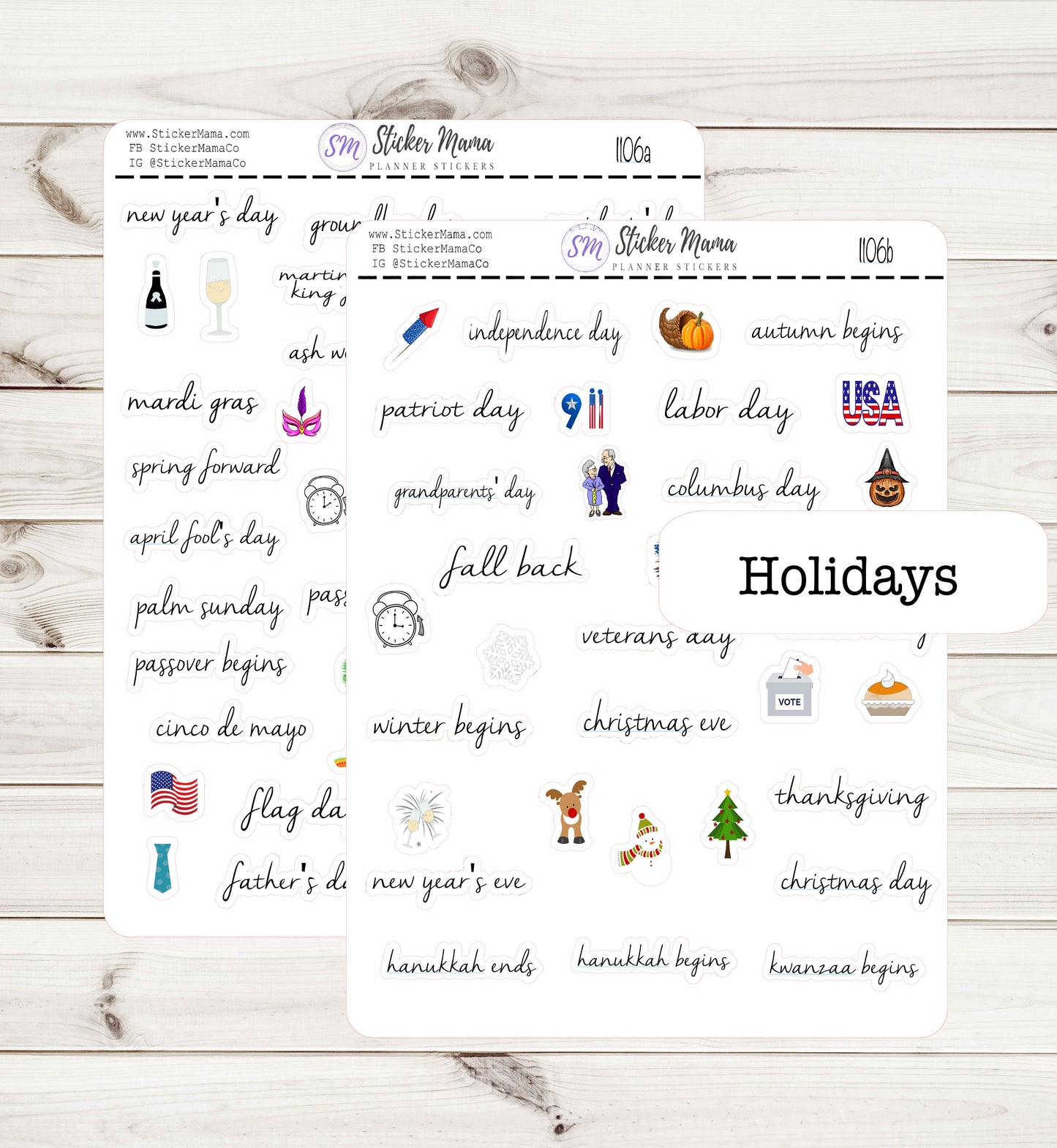 HOLIDAY STICKERS I-106 - Holiday Planner Sticker - Icon Planner Sticker