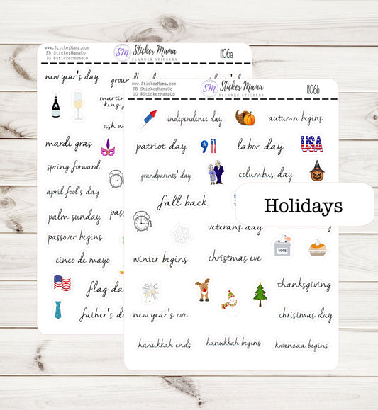 HOLIDAY STICKERS I-106 - Holiday Planner Sticker - Icon Planner Sticker