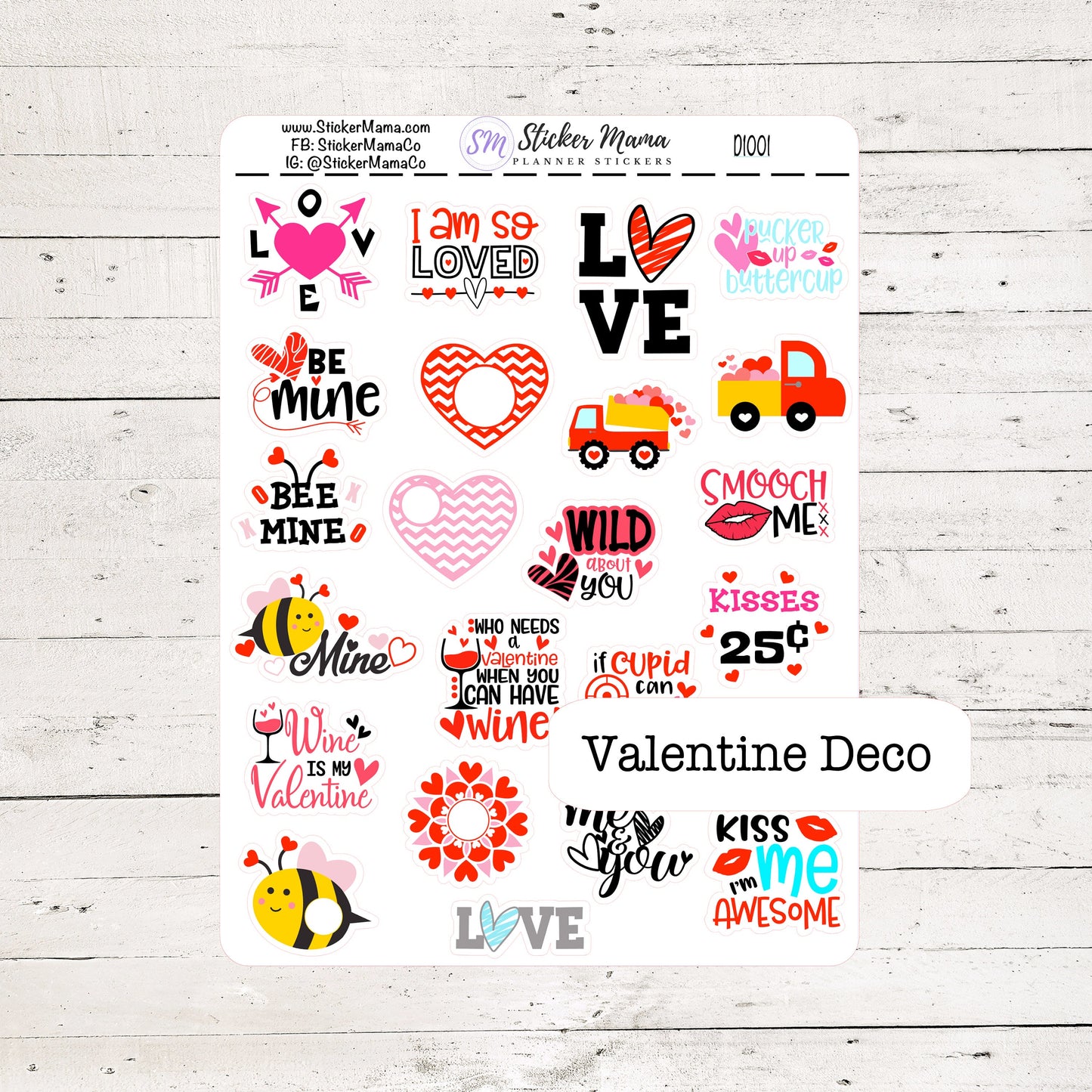 VALENTINES STICKERS D1001 deco stickers valentines planner sticker sticker planner deco sticker planner stickers Erin Condren stickers