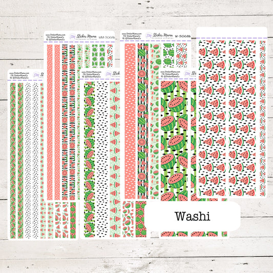 W-3068 - WASHI STICKERS - Watermelon - Planner Stickers - Washi for Planners