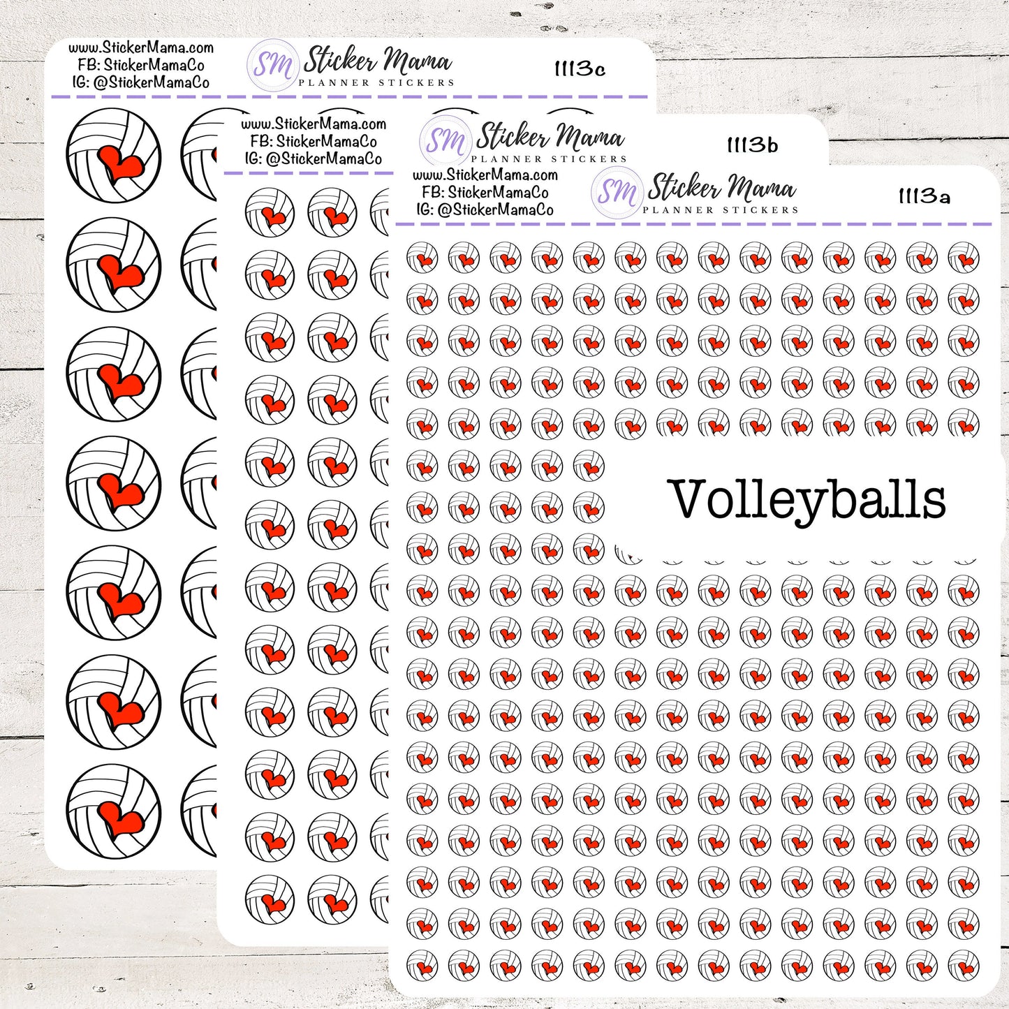 SS-1113 - DOODLE VOLLEYBALL Planner Stickers  - Volleyball Stickers - Volleyball Games - Volleyball Practice