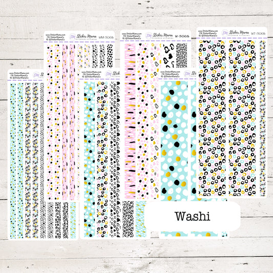 W-3061 - WASHI STICKERS - Brush Strokes - Planner Stickers - Washi for Planners