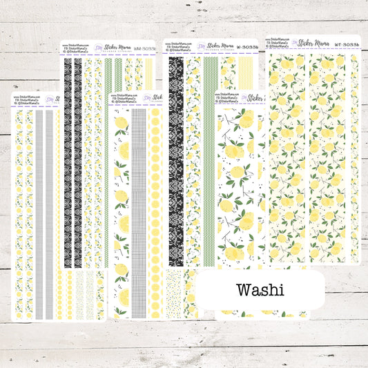 W-3033 - WASHI STICKERS - Lemons - Planner Stickers - Washi for Planners