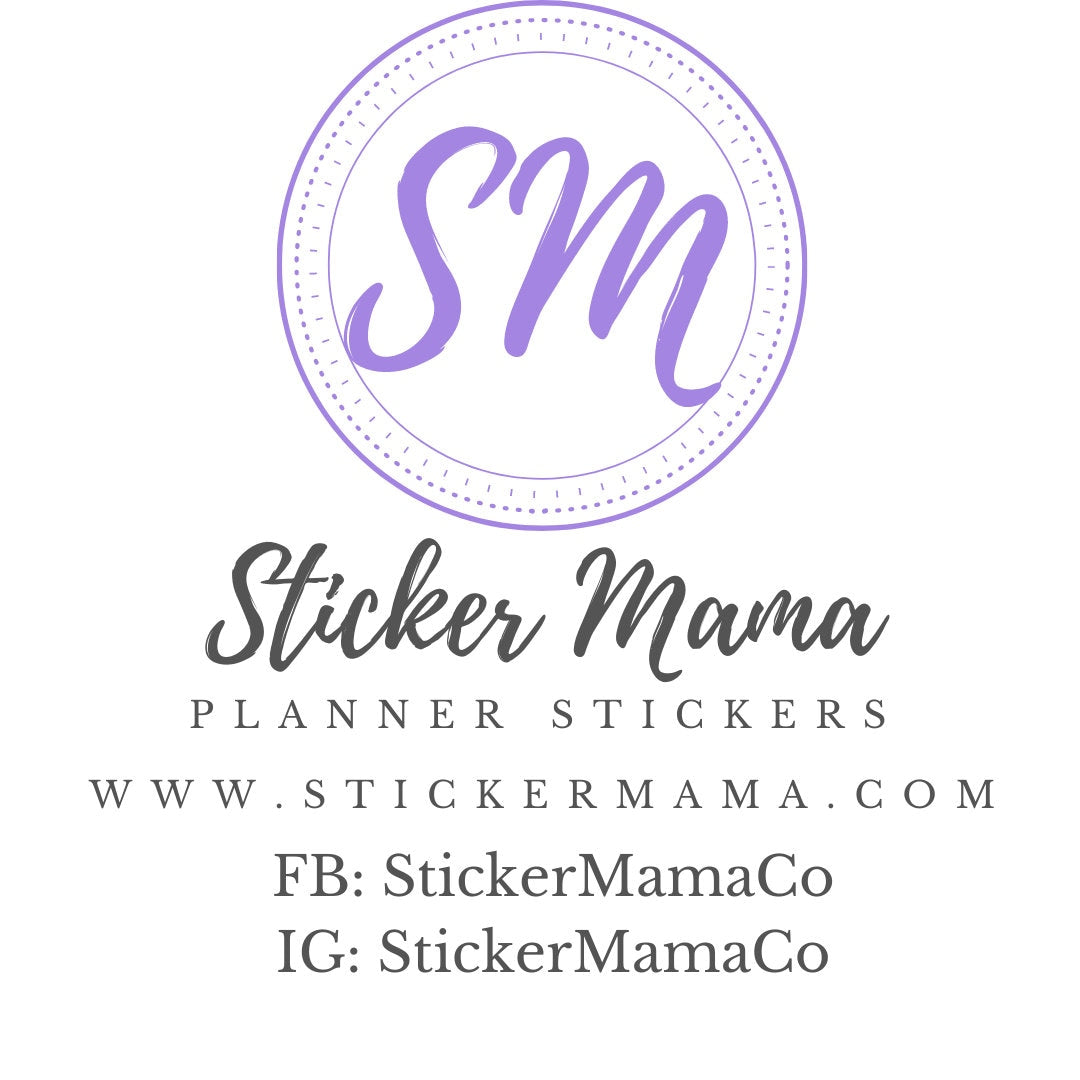 BL-3202 || Mushroom Bloom Stickers || Basic Label Stickers - Planner Stickers - Half Boxes - Planner Stickers