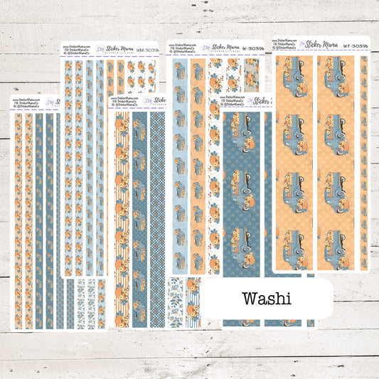 W-3039- WASHI STICKERS - Pumpkin Patch - Planner Stickers - Washi for Planners