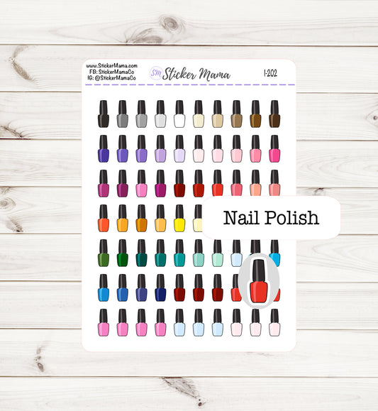 NAIL POLISH PLANNER Stickers I-202 - Nail Polish Stickers - Polish  - Stickers for Nails