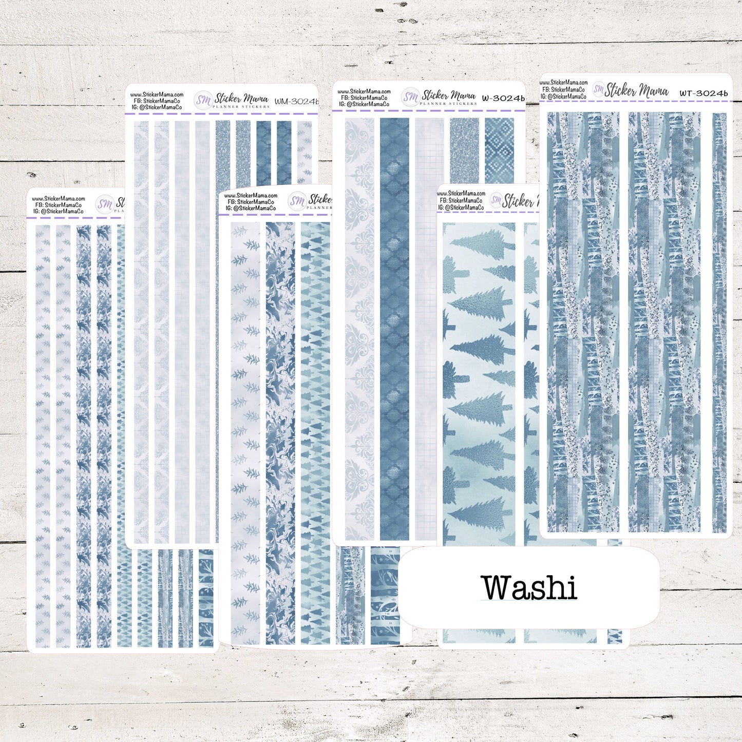 W-3024 - WASHI STICKERS - Winter Blessings - Planner Stickers - Washi for Planners