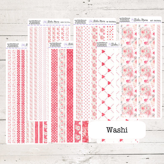 W-3056 - WASHI STICKERS - Sweet Valentine's - Planner Stickers - Washi for Planners