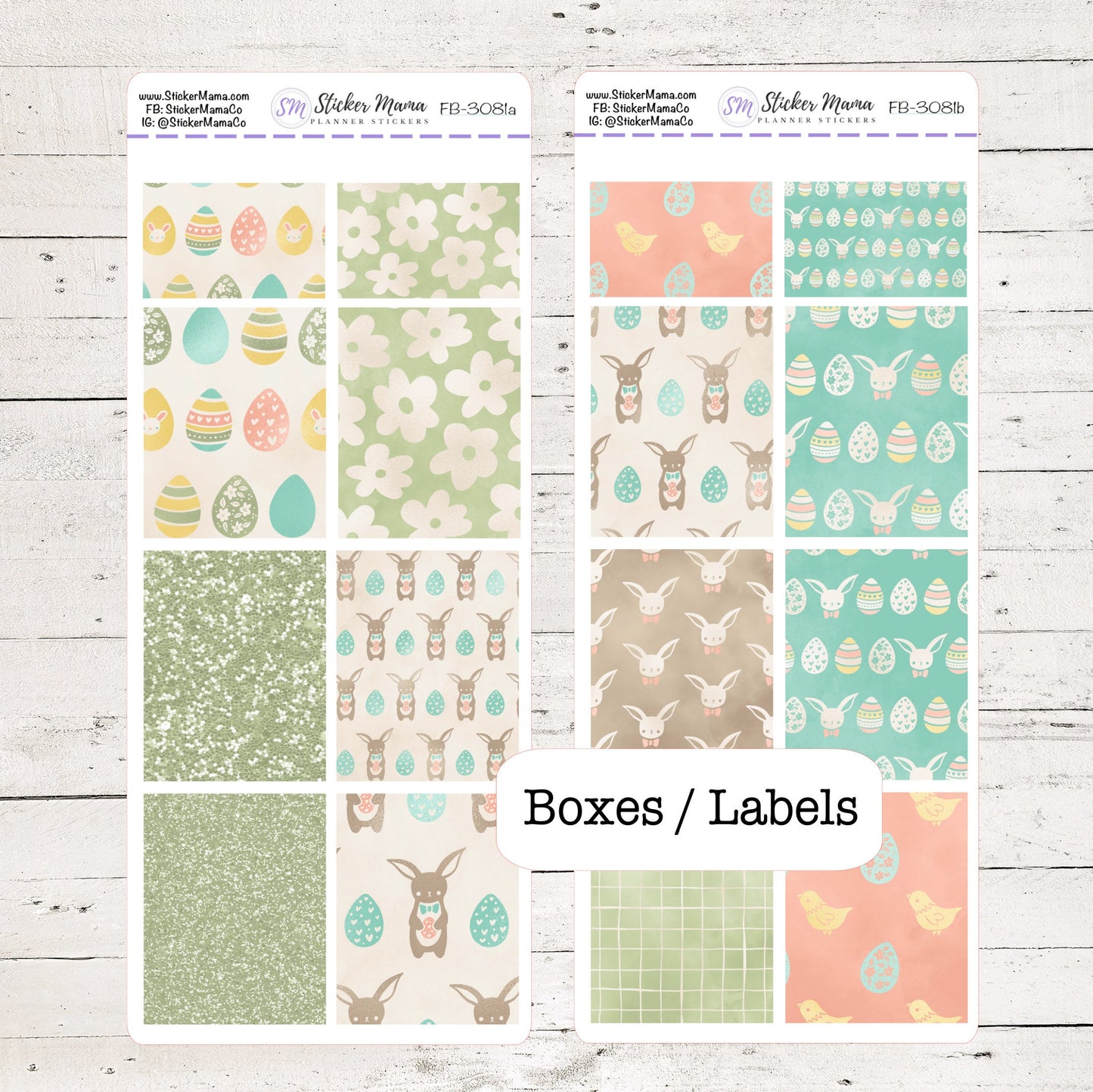 FB-3081 - FULL BOX Stickers - Easter Cheer - Planner Stickers - Full Box for Planners