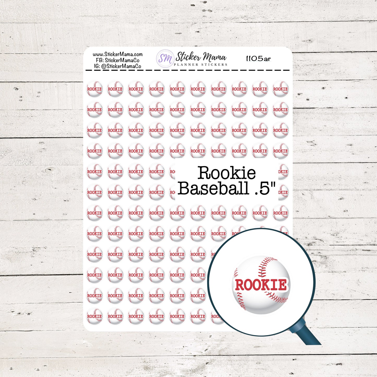 ROOKIE BASEBALL Stickers SS-1105ar baseball sticker kit Stickers for baseball sports Stickers baseball games baseball practice