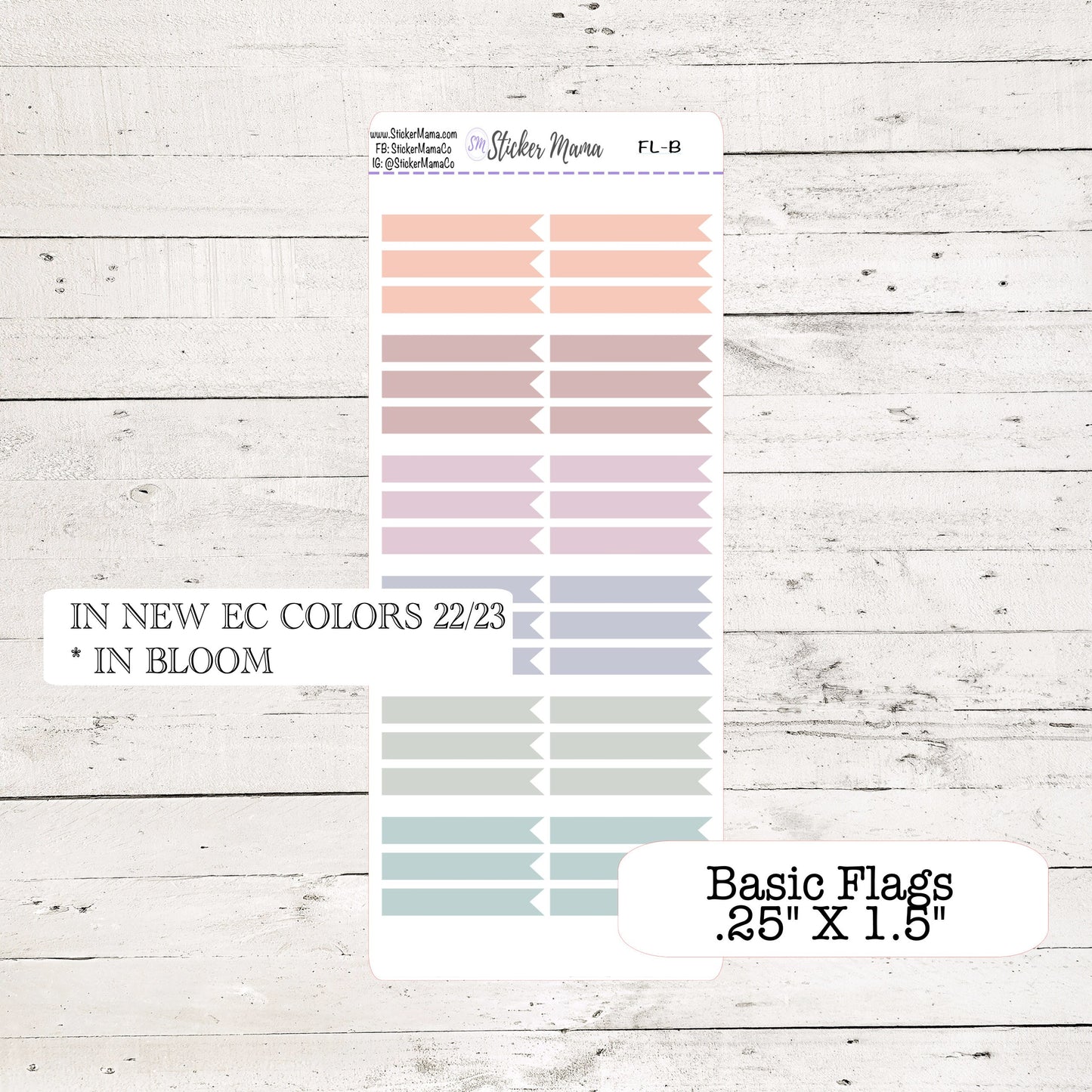 NEW ERIN CONDREN Colors Updated - Flags - In Bloom, Harmony, Harmony Neutral, Colorblends - Flag Stickers - Planner Stickers